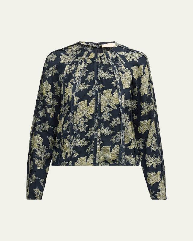 Kavi Floral Long-Sleeve Blouse